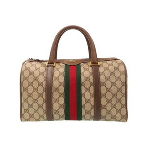 GUCCI GG Plus Boston Bag Handbag Brown